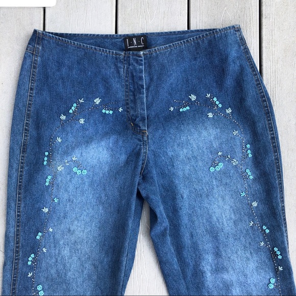 INC INTERNATIONAL CONCEPTS Beaded Boho Jeans, sz 8 - Picture 3 of 8